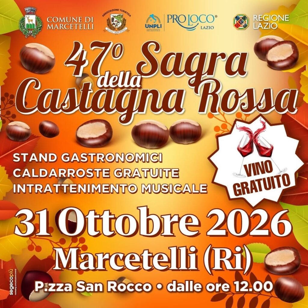 31 ottobre sagra della castagna rossa