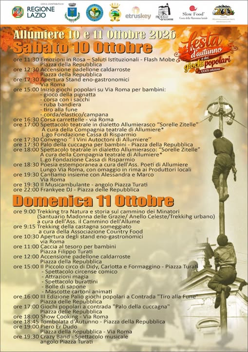 Festa d’Autunno e dei Giochi Popolari ad Allumiere