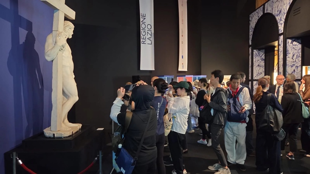 Il Cristo Portacroce di Michelangelo nel Padiglione Italia a Expo 2025 di Osaka - Foto @monastica.info.it
