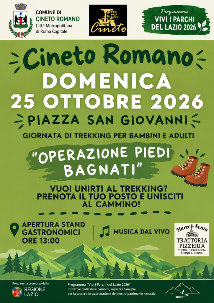 Operazione Piedi Bagnati a Cineto Romano