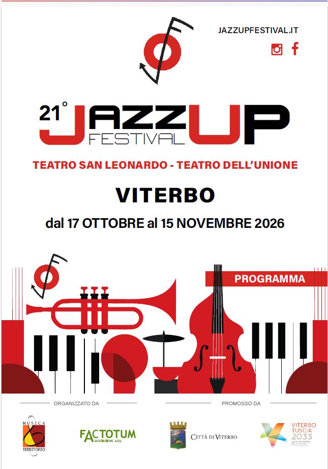 Locandina jazzup festival Viterbo 2026